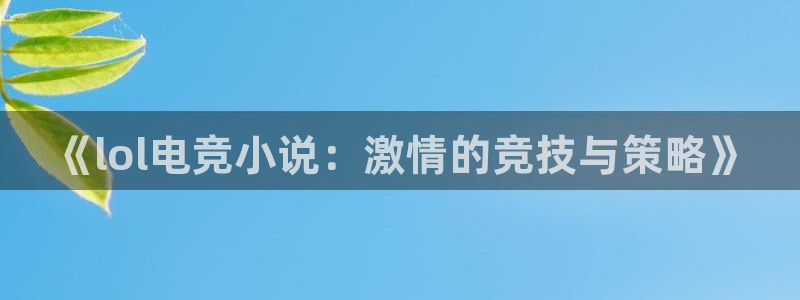 完美电竞对战平台：《lol电竞小说：激情的竞技与策略》