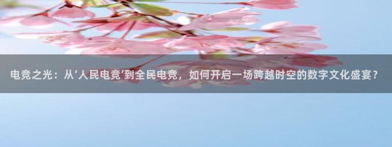 完美电竞竞技平台：电竞之光：从‘人民电竞’到全民电竞，如何开启一场跨越时空的数字文化盛宴？