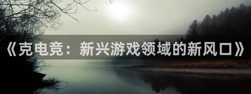 完美电竞世界平台：《克电竞：新兴游戏领域的新风口》