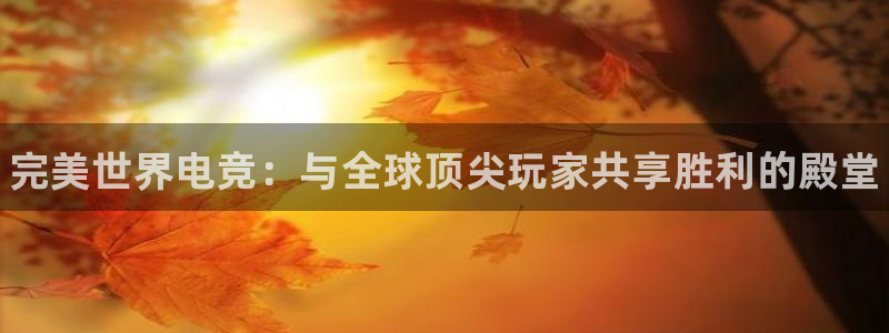 完美电竞对战：完美世界电竞：与全球顶尖玩家共享胜利的殿堂